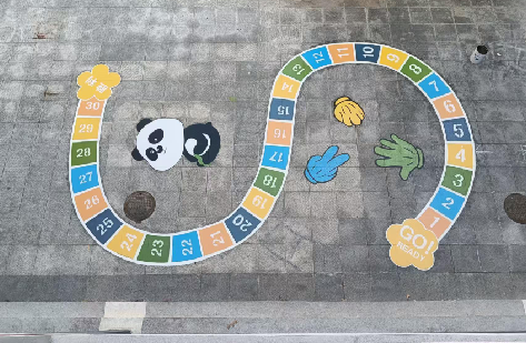 江城地面游戏彩绘