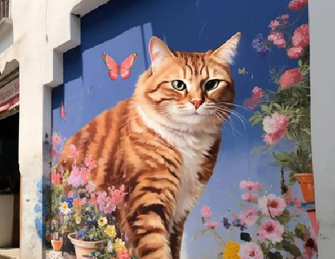 江城自己绘制有个性的手绘墙