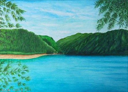 江城在墙绘中，如何绘画绿水青山？